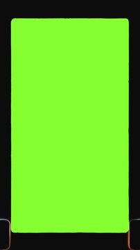 Vintage super 8mm film strip with green screen effect scrolling