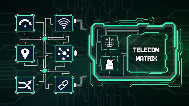 Complex telecom matrix network interface mapping multi channel data routing and link pathways