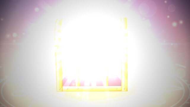 Magical Treasure Loot Box Opening With Flying Coins And Gems Seamless Loop
