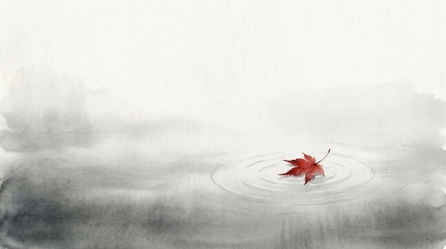 Red leaf pond