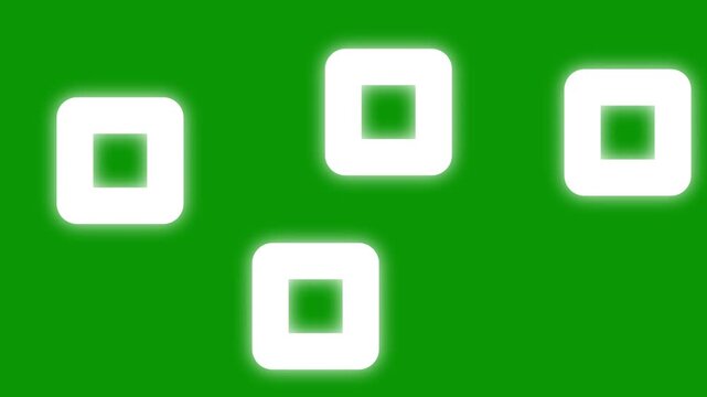 Dynamic celebration firework circle burst with flat vector motion effects and glowing geometric spark blast on a green screen background loop 4K