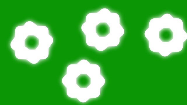 Cinematic crystal circle burst with glass line explosion and glowing ring highlights on a green screen background seamless motion graphic animation 4K