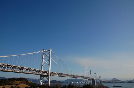 Seto Ohashi Bridge over the Seto Inland Sea in Japan