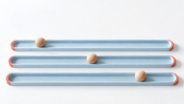Wooden Balls on Parallel Tracks for Self Paced Learning