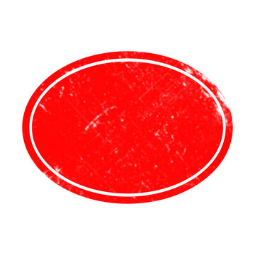 Simple red oval shape with a thin black border, set against a solid black background, use as a basic geometric isolated on a transparent background