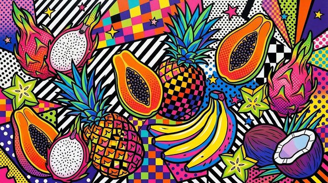 Tropical fruit pop