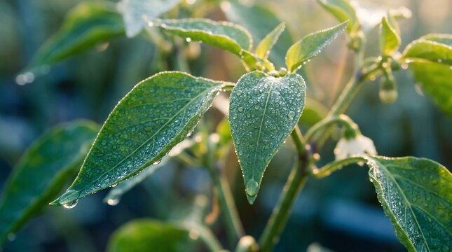 Dew on leaves
