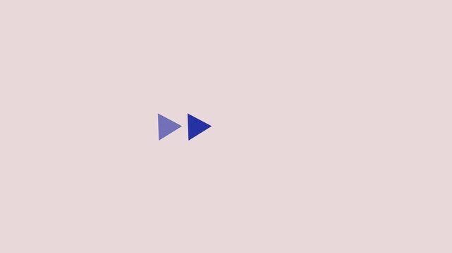 abstract directional triangle right arrow loading bar white background right arrow icon animation.