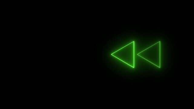 glowing neon arrow pointing graphic animation. Arrow sign symbol looping animation direction concept animated in transparent background.
