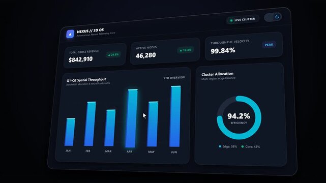 Dark mode toggle switch transitioning on financial dashboard ui