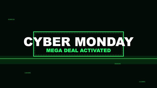 Cyber Monday mega deal activated digital screen hacker style