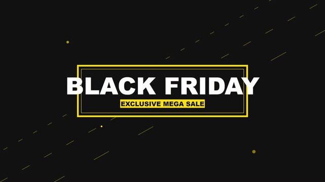 Black Friday exclusive mega sale promotional video with bold