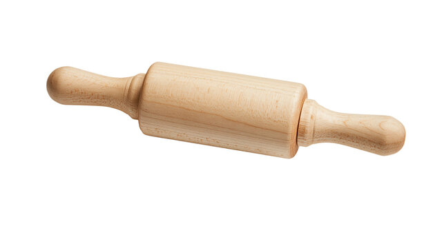 Traditional wooden rolling pin for baking and pastry preparation