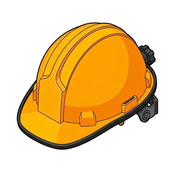Yellow Hard Hat Safety Helmet Isometric Vector Illustration