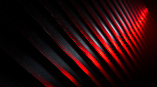 Abstract Modern Dark Geometric Texture with Red Light