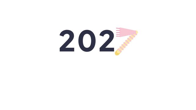 Party Horn Burst Reveals 2027 New Year Celebration