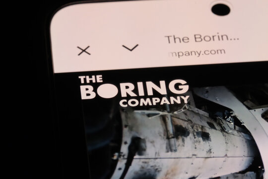 Shanghai, China-Oct.10th 2026: The Boring Company brand logo on website