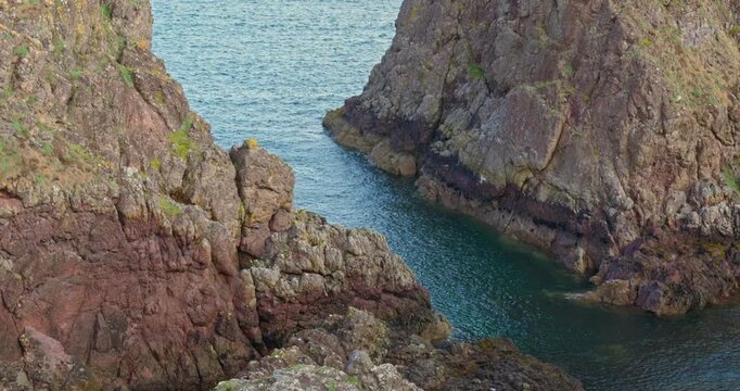 Cinematic Rocky Coastal Cove in Eyemouth