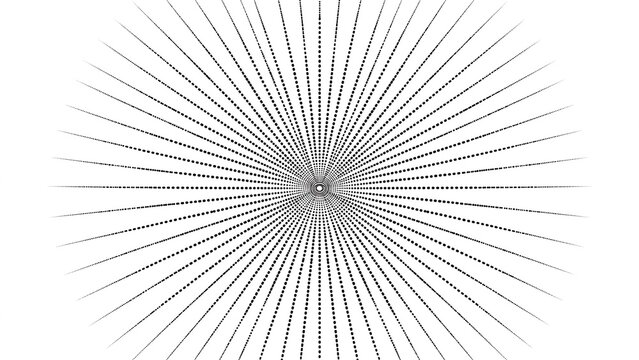 Abstract Black Dot Sunburst Pattern Radial Burst Explosion Starburst Halftone Minimal Geometric Background 4K