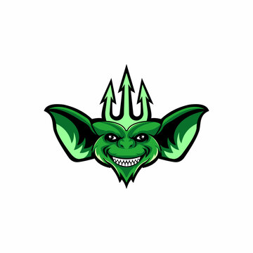 Green Goblin Character with Trident Headpiece.
