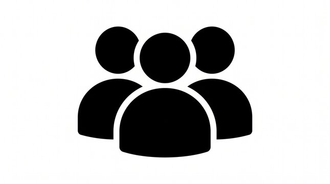 Group of people icon vector isolated on white background