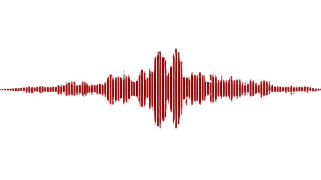 Red digital audio waveforms representing no signal interference