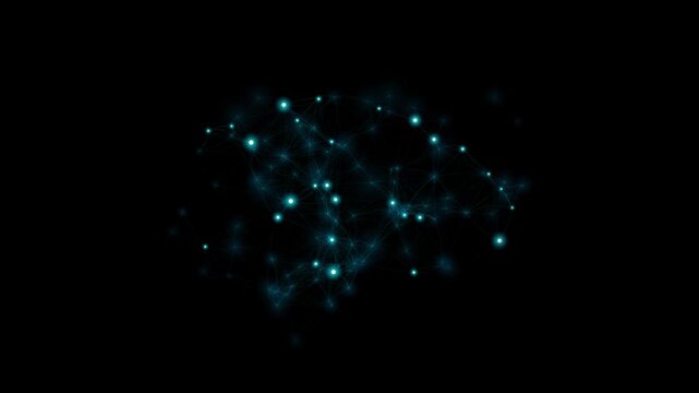 Abstract Multidimensional Neural Data Web Seamless Motion Loop 4K