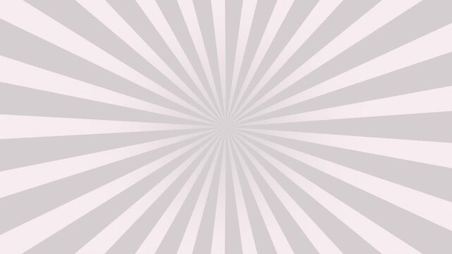 White Pink Rotating Sunburst Spiral Background Animation with Pop Art Radial Rays