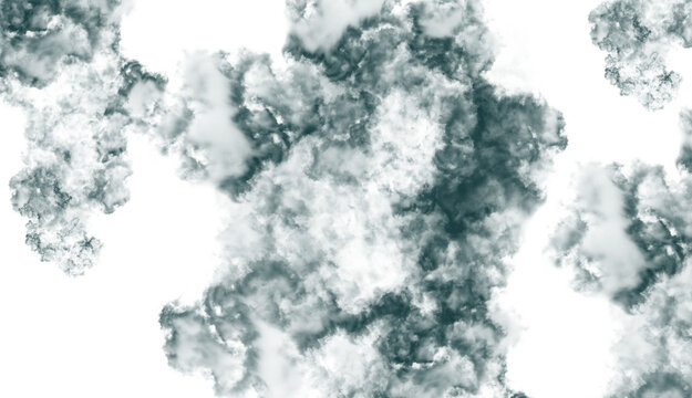Gray and white cloud formations against a transparent background create a dramatic atmospheric effect clouds cloudscape cumulus cirrus stratocumulus atmosphere