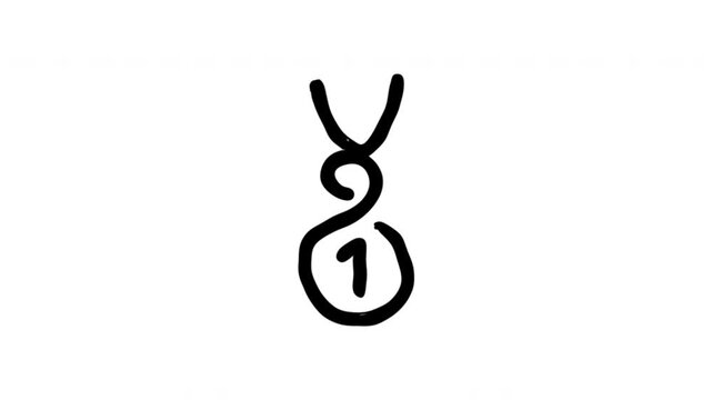 Gender Symbol For Equality And Identity Awareness Wiggle Doodle Animation With Alpha Channel. Gender Identity Mark And Social Inclusion Use, Transparent Background. 4K Loop Hand Drawn Icon.