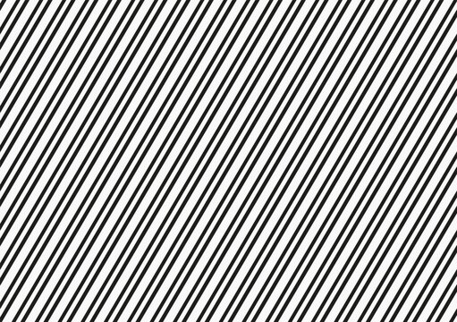 Striped seamless pattern. Black line endless texture. Slanting oblique geometric flat pattern. Straight parallel diagonal simple lines background.