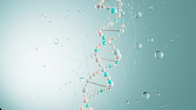 DNA Double Helix 3D Animation Biotechnology Genomics Science