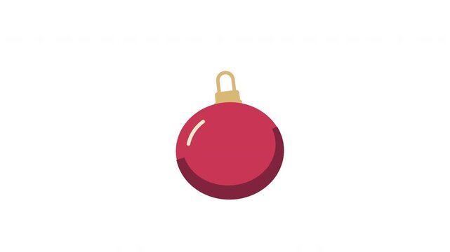 Red Christmas Bauble Ornament Vector Illustration Isolated on White Background for Winter Holiday Celebration Design