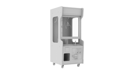 render arcade claw machine with joystick and buttons, isolated on transparent background © Pikpexel