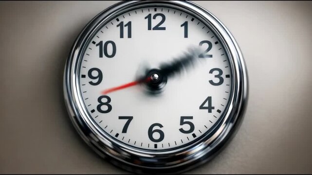 A close-up shot of a clock on a table with intricate details