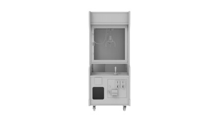 render arcade claw machine with joystick and buttons, isolated on transparent background © Pikpexel