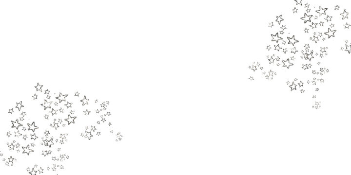 Silver frame stardust snowflake, card, border, silver snowflakes. Silver sparkling dust particles overlay on transparent background. Glowing foil glitter trail and stardust effect. PNG silver star. 