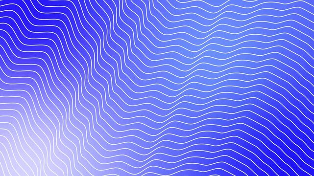 A series of undulating, parallel white lines flowing across a gradient of light to deep blue, creating a textured and abstract visual for backgrounds or design elements.