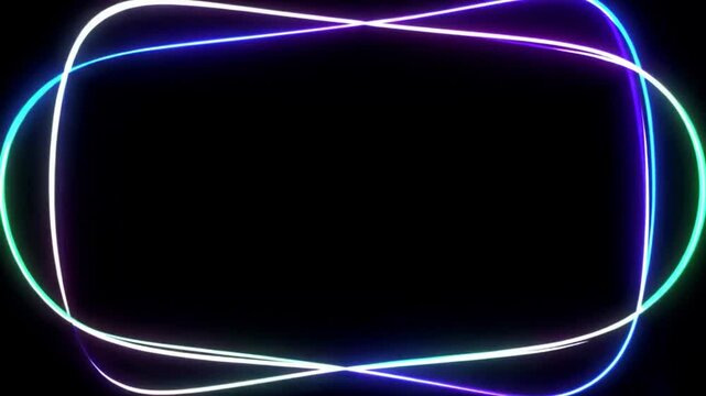 Futuristic light trails circling clean central advertising copy space