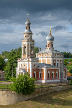 The ancient Assumption Church. Serpukhov Historical Center, Moscow region, Russia (vertical)