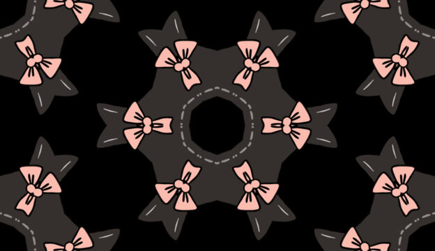seamless pattern with bow
