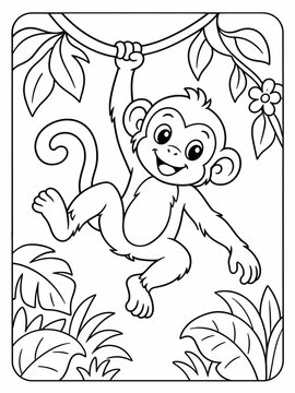 monkey hanging on tree