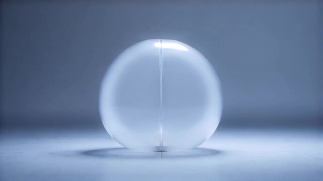 Translucent shell halves closing over a light core