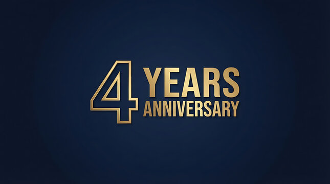 Four years anniversary celebration design
