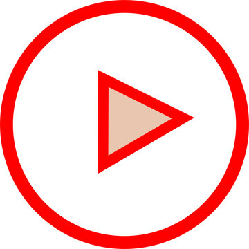 Red play button circle icon vector design