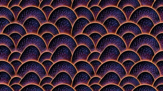 Abstract pattern of glowing dragon scales