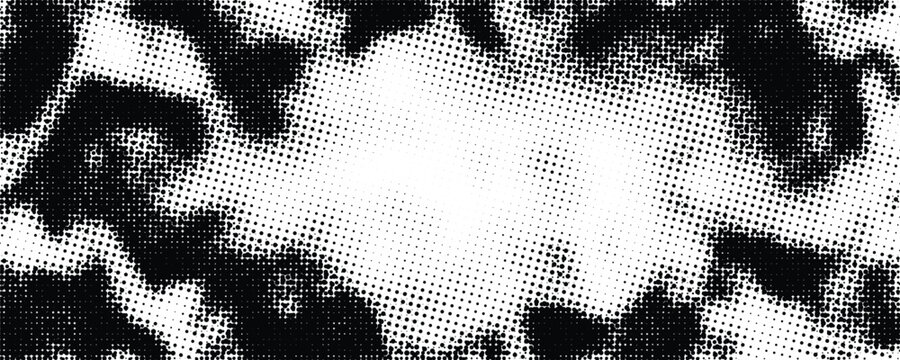 Black spot with halftone bitmap dot overlay background