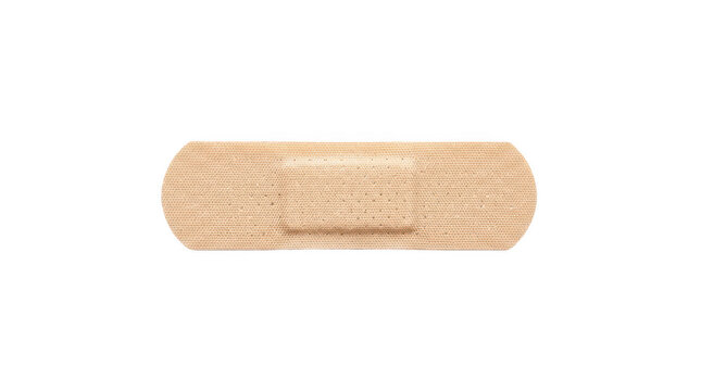 Adhesive plaster isolated on transparent background