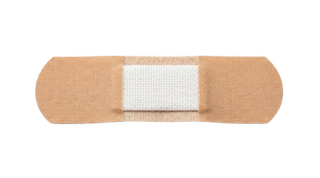 Adhesive bandage isolated on transparent background