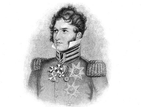 Leopold I, 16 December 1790 -10 December 1865, born His Serene Highness Prince Leopold Georg Christian Friedrich of Saxe-Coburg-Saalfeld, Duke in Saxony, was a Prince of Saxe-Coburg-Saalfeld, since 1826 Saxe-Coburg and Gotha, and from 1831 to 1865 the first King of the Belgians, Historical, digitally restored reproduction of a 19th century original